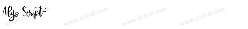 Alys Script字体转换
